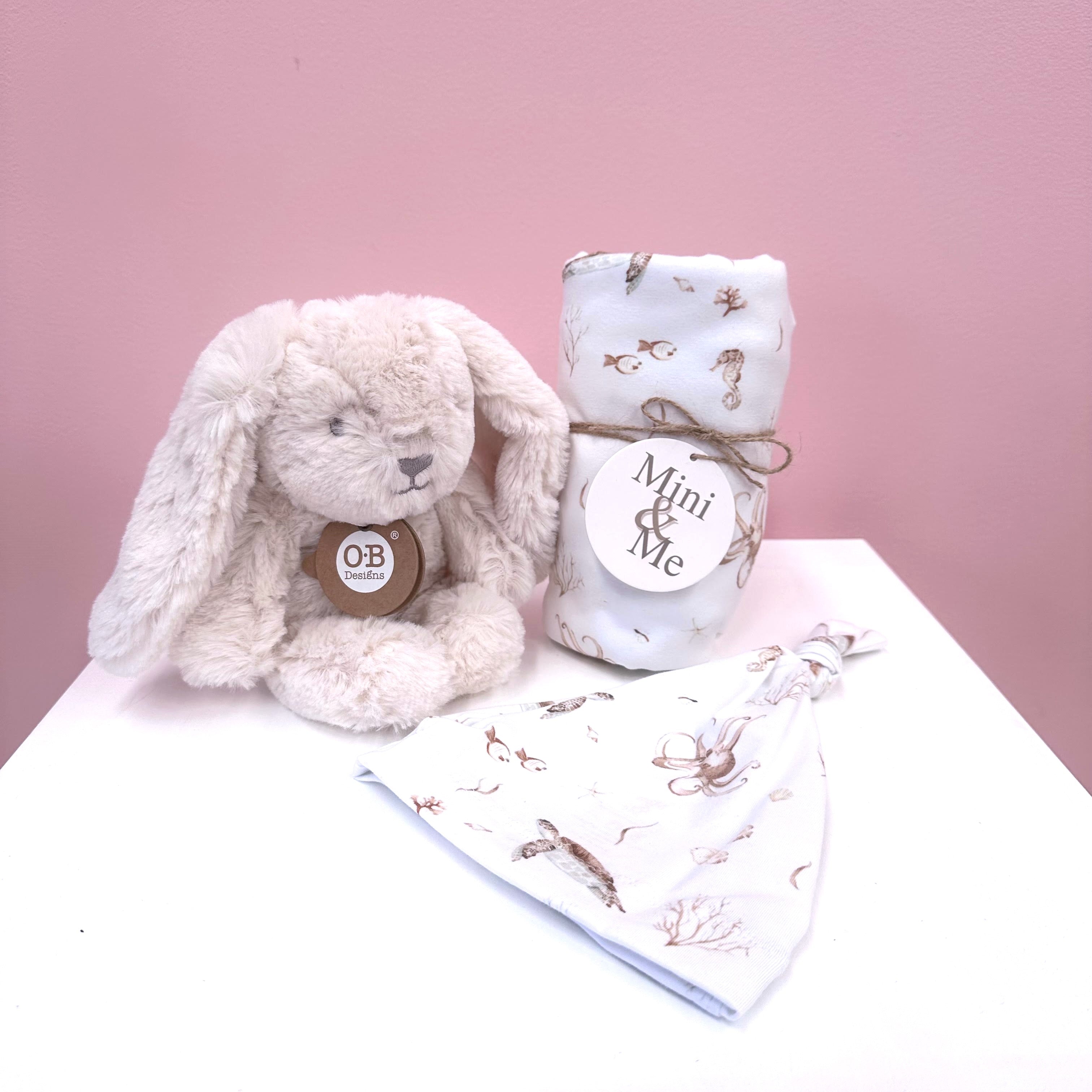 Snuggle Bunny Baby Gift Set with FREE Hat or Head band!